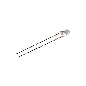 LED Ø3 mm, Klar/Hvidt lys - High Bright