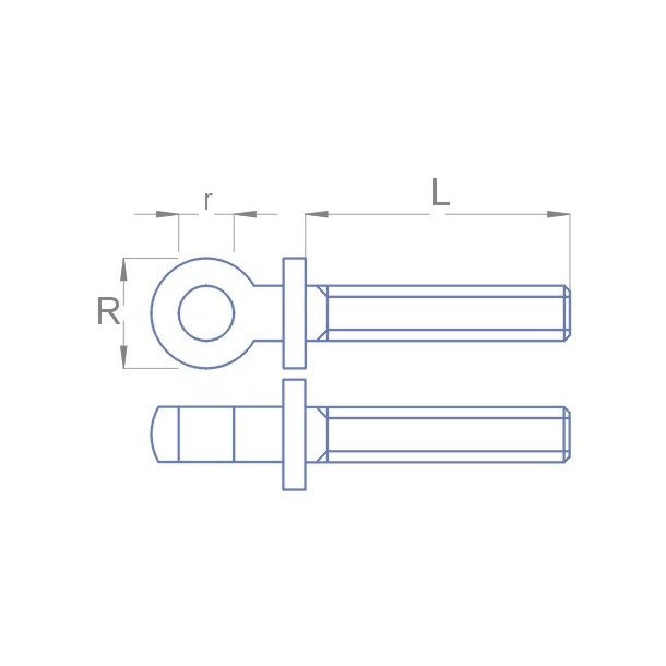 je med gevind, M1,2 x 2,3 mm, 10 stk.