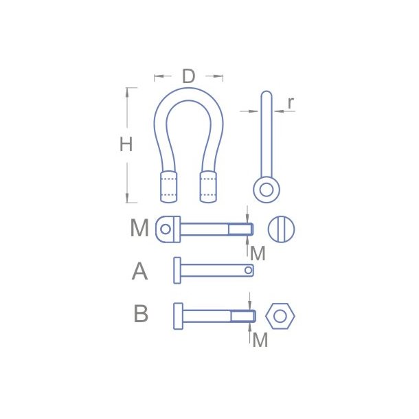 Sjkel, 10,5 x 8,0 x 1,6 mm. Type A. 1 stk.