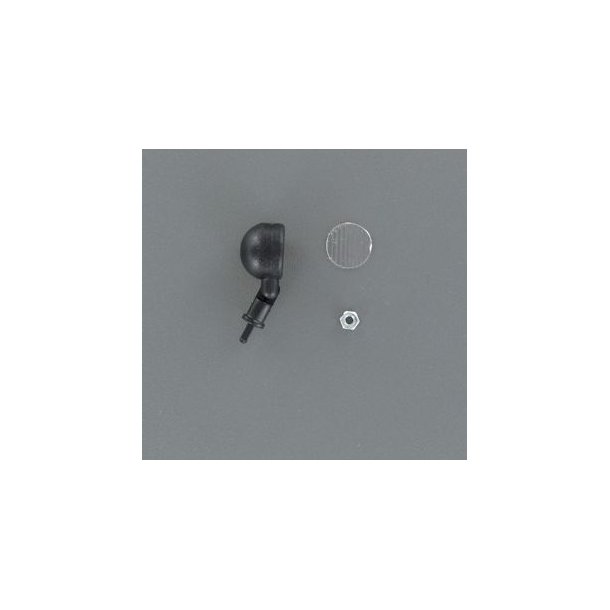 Arbejdslampe, sort med rundt hus