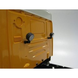 Arbejdslampe, sort med rundt hus