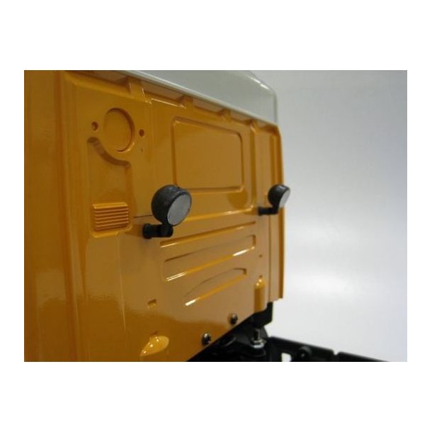 Arbejdslampe, sort med rundt hus