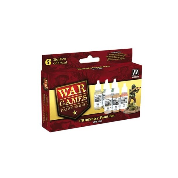 Vallejo Set 70160: WWII Wargames US Paint Set