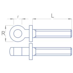 je med gevind, M2 x 3,8 mm, 10 stk.