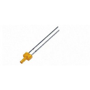 LED 2 mm, Gul - fladt hoved
