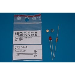 Lanterne Rd, 6 x 4 mm inkl. LED, 1 stk