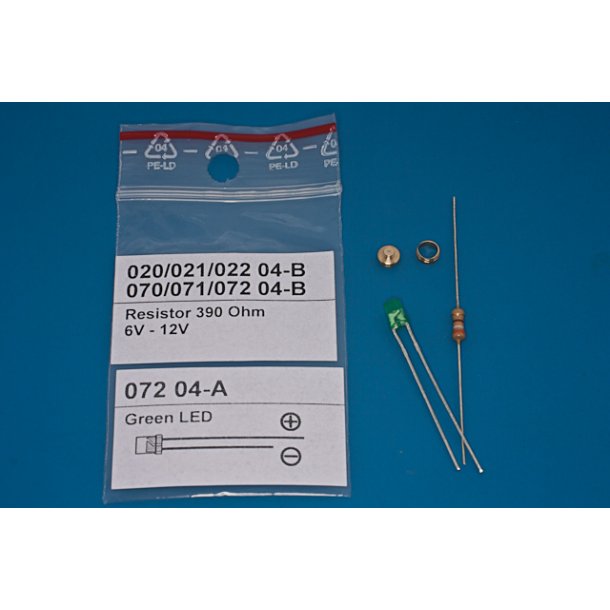 Lanterne Grn inkl. LED, 6 x 4 mm, 1 stk