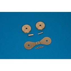 Blok, dobbelt, med drejeje, 5,9 x 3,0 mm. 4 stk.