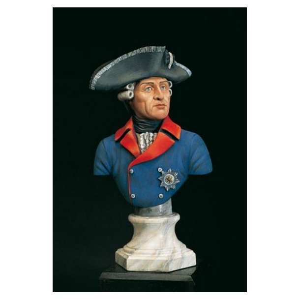 Buste af Frederik den Store i skala 1/10
