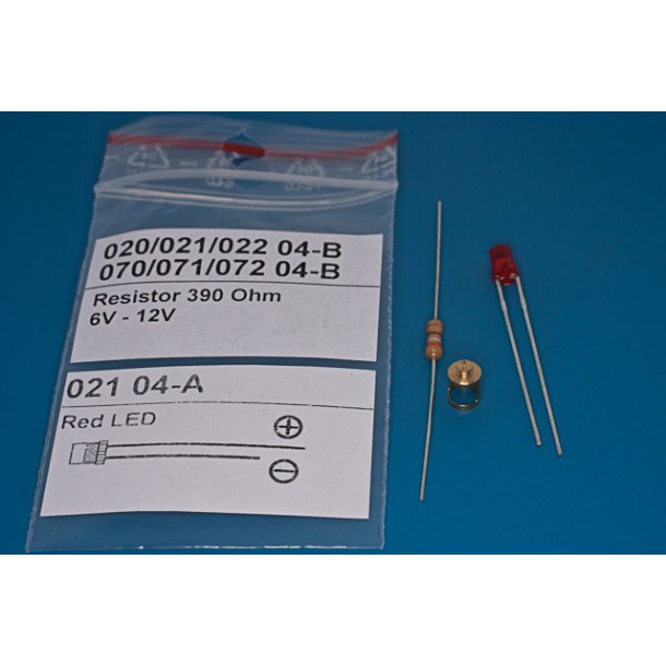 Lanterne Rd inkl. LED 180 gr., 5,7 x 4 mm, 1 stk