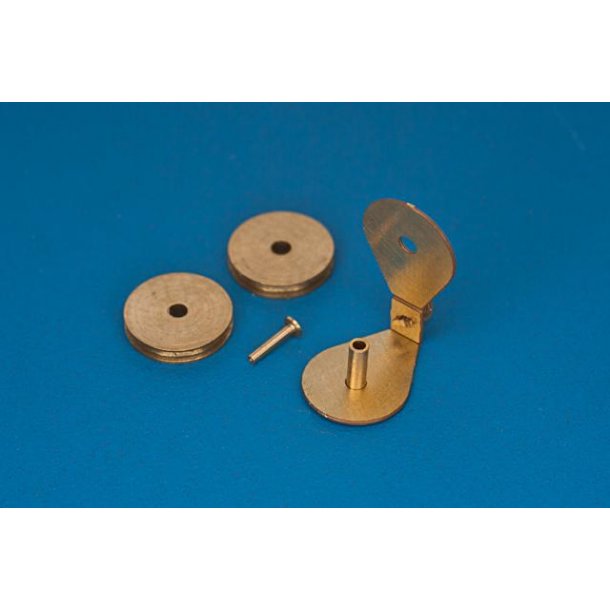 Blok, dobbelt, med drejeje, 8,1 x 5,0 mm. 4 stk.