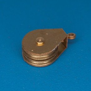 Blok, dobbelt, med drejeje, 9,2 x 6,0 mm. 4 stk.