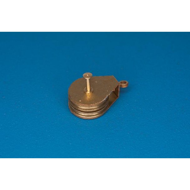 Blok, dobbelt, med drejeje, 9,2 x 6,0 mm. 4 stk.