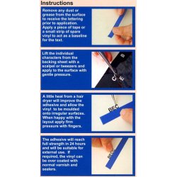 Bogstaver 3 mm Arial hvid