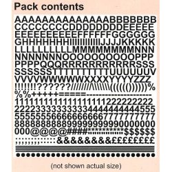 Bogstaver 3 mm Arial lilla