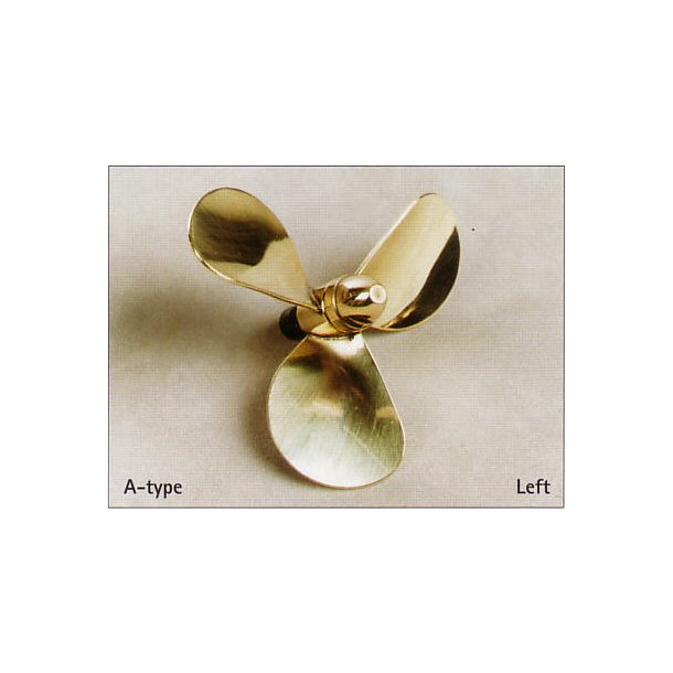 3-bladet skibsskrue, messing, �110 mm venstre M5