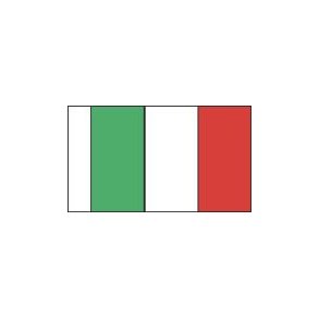 Italiensk flag, Tricolour, strrelse D - 50 mm