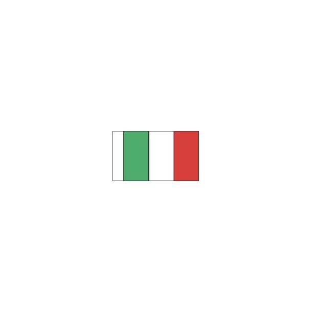 Italiensk flag, Tricolour, st&oslash;rrelse D - 50 mm
