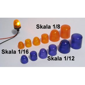 Rotorblink, skala 1/16, rund, orange, rør