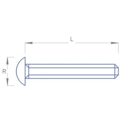Nagle med gevind, M2 x 3,8 mm, 10 stk.