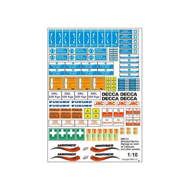 Standard marine skilte og mrker - skala 1/24-32
