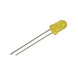 LED 5 mm, standard, GUL, 10 stk.