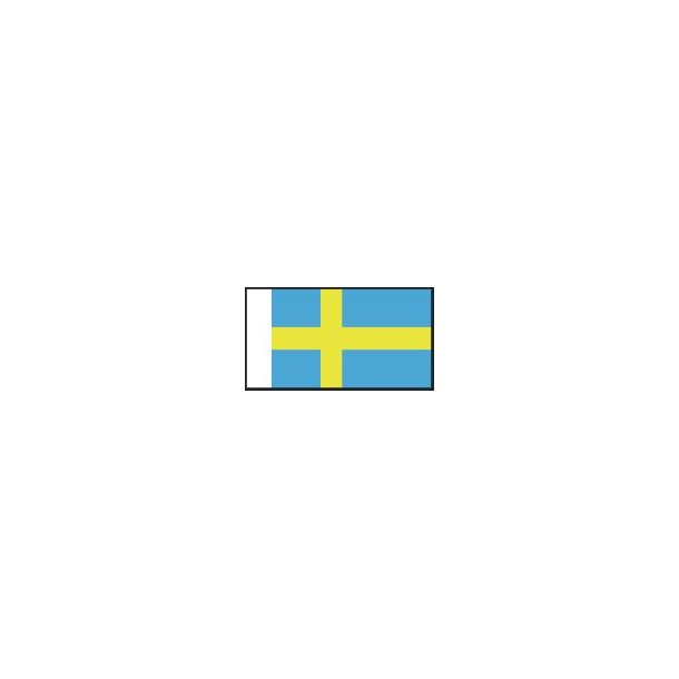 Svensk flag, st&oslash;rrelse C - 38 mm