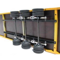 Aksel med bladfjedre til blokvogn