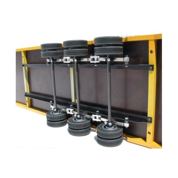 Aksel med bladfjedre til blokvogn