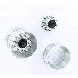 Aluflge, tvillinge-baghjul, 2 stk.