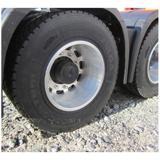 Aluflge, tvillinge-baghjul, 2 stk.