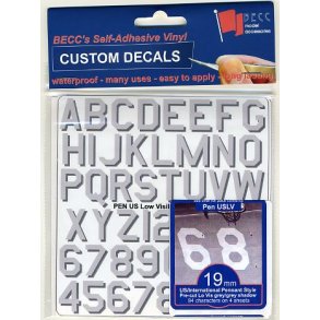 Bogstaver 19 mm US Navy Low Visibility