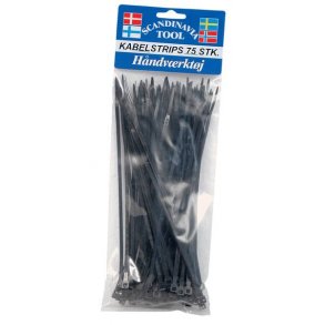 Kabelstrips 250 mm sort, 50 stk.
