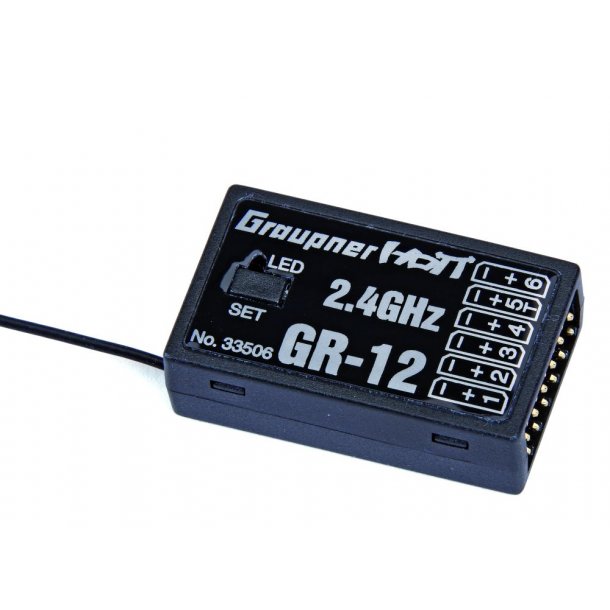 GR-12 HoTT 6-kanals modtager 2,4 GHz