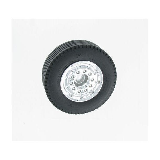 Bred forkromet flg til forhjul, 2 stk.