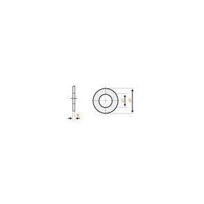 Messingskiver DIN 125 - Ø4,3 mm, 10 stk.