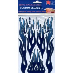 Flammer - Lys og mrk bl og krom