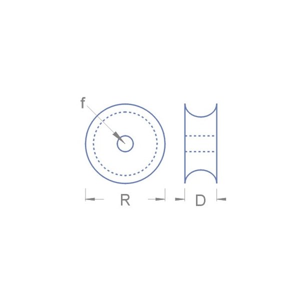 Rulle 2,5 x 1,1 mm - 10 stk.