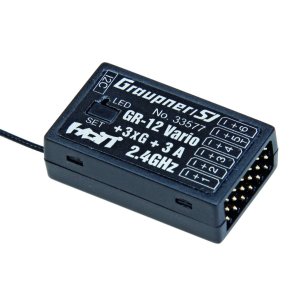 GR-12 +3×G+3A+Vario HoTT 6-kanals modtager 2,4 GHz