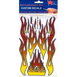 Flammer - Rd og gul og krom