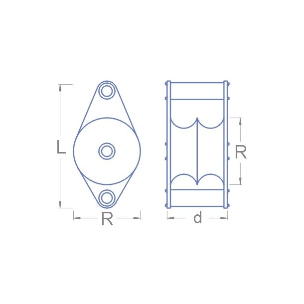 Rulle med 2 lejer, 7,5 x 3,0 mm