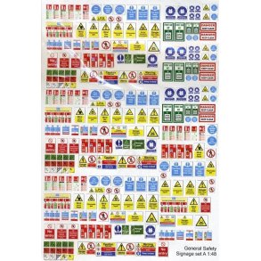 Diverse advarselsskilte og mrker - skala 1/48