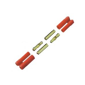 Stiksystem CT-4 4 mm guldkontakter, 1 par