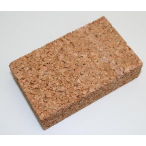 Slibeklods i kork 105 x 60 x 25 mm