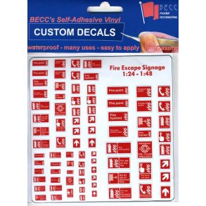 Diverse brandskilte - skala 1/24 - 1/48