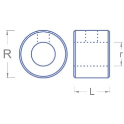 Omlber med pinolskrue, 5,0 hul. 1 stk.