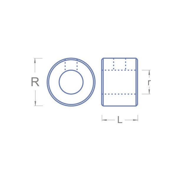Omlber med pinolskrue, 5,0 hul. 1 stk.