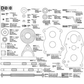 D-dele - gearkasse m.m.