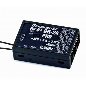 GR-24 +3xG+3A+3M+Vario HoTT 12-kanals modtager 2,4