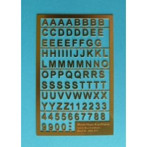 Bogstaver, fototsede i metal - 3 mm hje